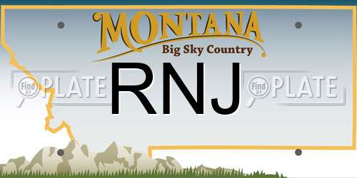 RNJ Montana License Plate