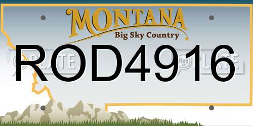 ROD4916 Montana License Plate
