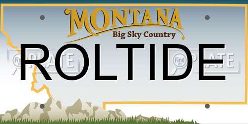 ROLTIDE Montana License Plate