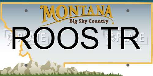 ROOSTR Montana License Plate