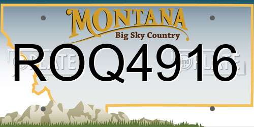 ROQ4916 Montana License Plate