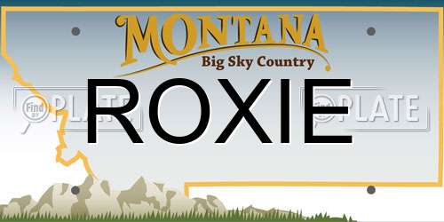 ROXIE Montana License Plate