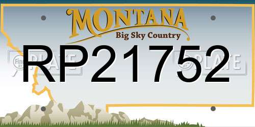 RP21752 Montana License Plate