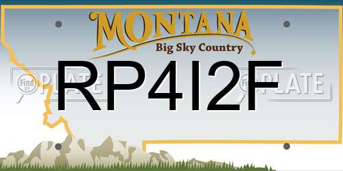 RP4I2F Montana License Plate