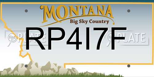 RP4I7F Montana License Plate