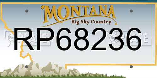 RP68236 Montana License Plate