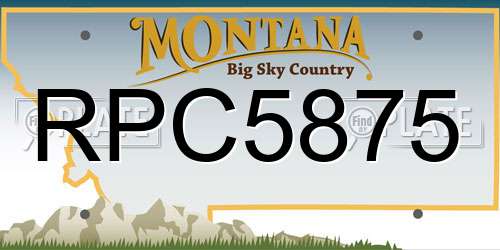 RPC5875 Montana License Plate