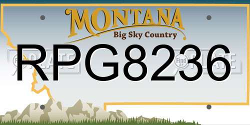 RPG8236 Montana License Plate