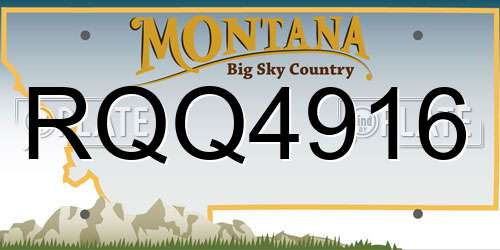 RQQ4916 Montana License Plate