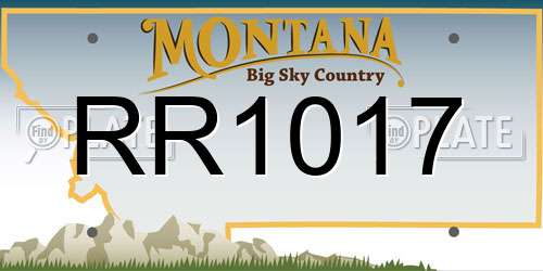 RR1017 Montana License Plate