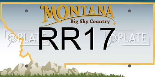 RR17 Montana License Plate