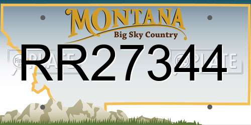 RR27344 Montana License Plate