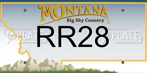 RR28 Montana License Plate