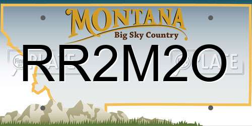 RR2M2O Montana License Plate