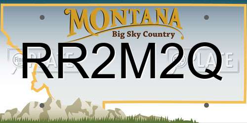 RR2M2Q Montana License Plate