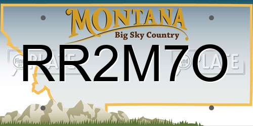 RR2M7O Montana License Plate