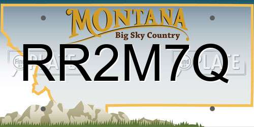 RR2M7Q Montana License Plate