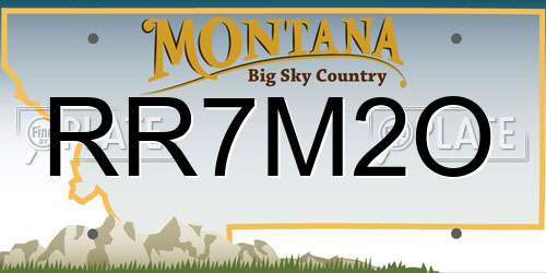 RR7M2O Montana License Plate