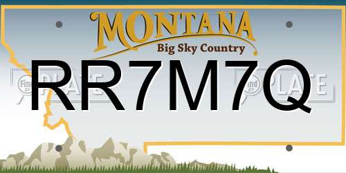 RR7M7Q Montana License Plate