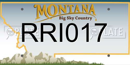 RRI017 Montana License Plate