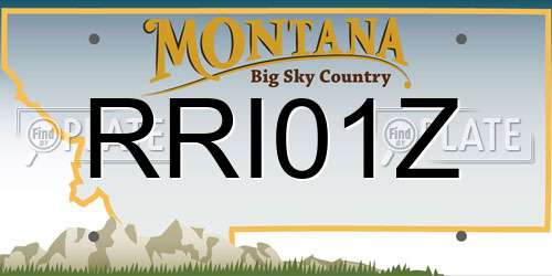 RRI01Z Montana License Plate