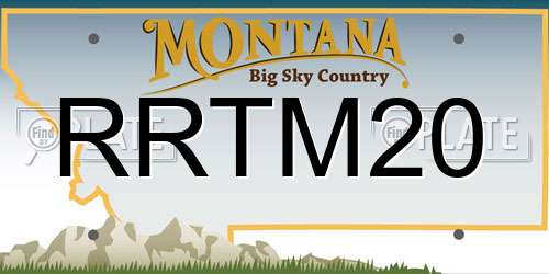RRTM20 Montana License Plate