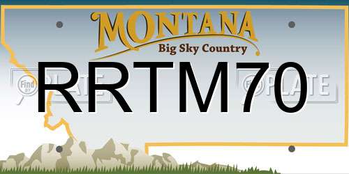 RRTM70 Montana License Plate
