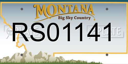 RS01141 Montana License Plate