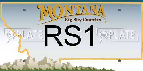 RS1 Montana License Plate