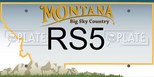 RS5 Montana License Plate