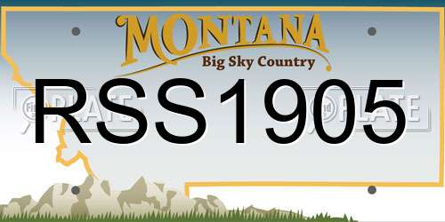 RSS1905 Montana License Plate