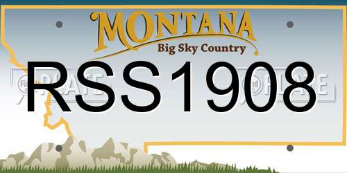 RSS1908 Montana License Plate