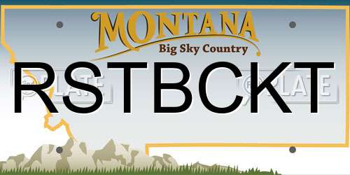 RSTBCKT Montana License Plate