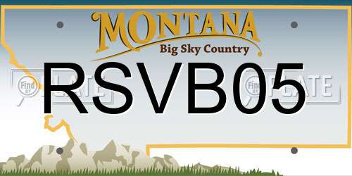 RSVB05 Montana License Plate