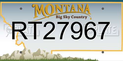 RT27967 Montana License Plate