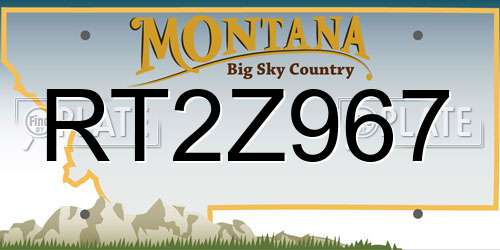 RT2Z967 Montana License Plate