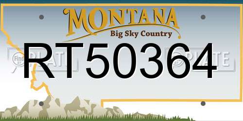 RT50364 Montana License Plate