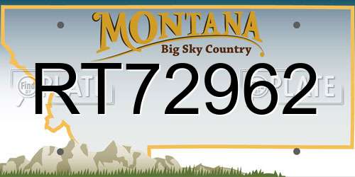 RT72962 Montana License Plate