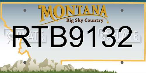 RTB9132 Montana License Plate