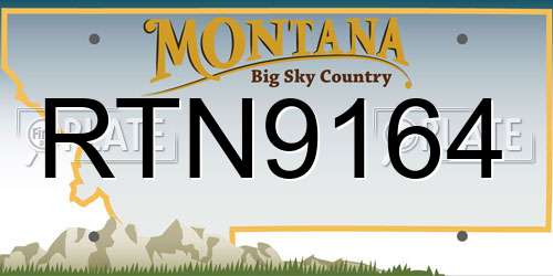 RTN9164 Montana License Plate