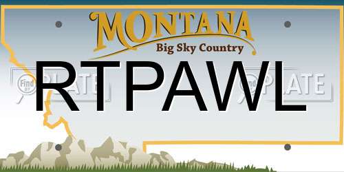 RTPAWL Montana License Plate