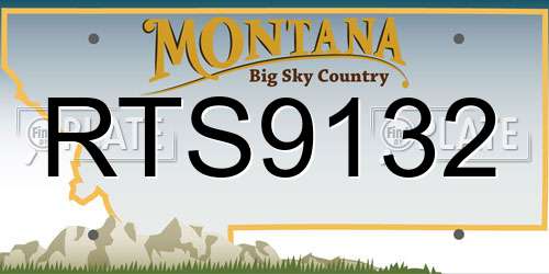 RTS9132 Montana License Plate