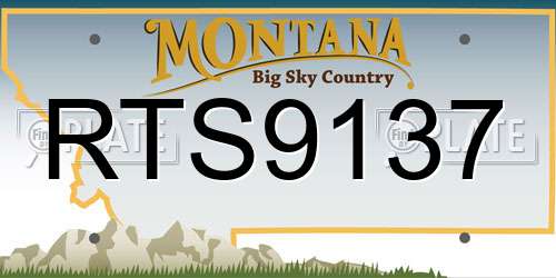 RTS9137 Montana License Plate