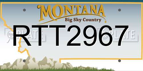 RTT2967 Montana License Plate