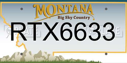 RTX6633 Montana License Plate