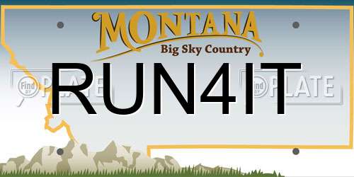 RUN4IT Montana License Plate