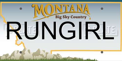RUNGIRL Montana License Plate