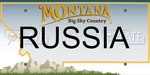 RUSSIA Montana License Plate