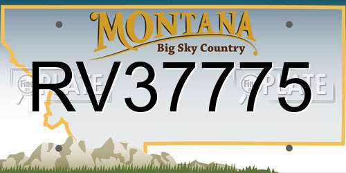 RV37775 Montana License Plate