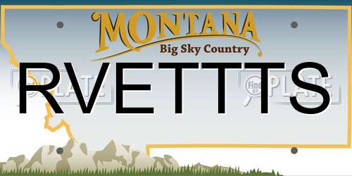 RVETTTS Montana License Plate